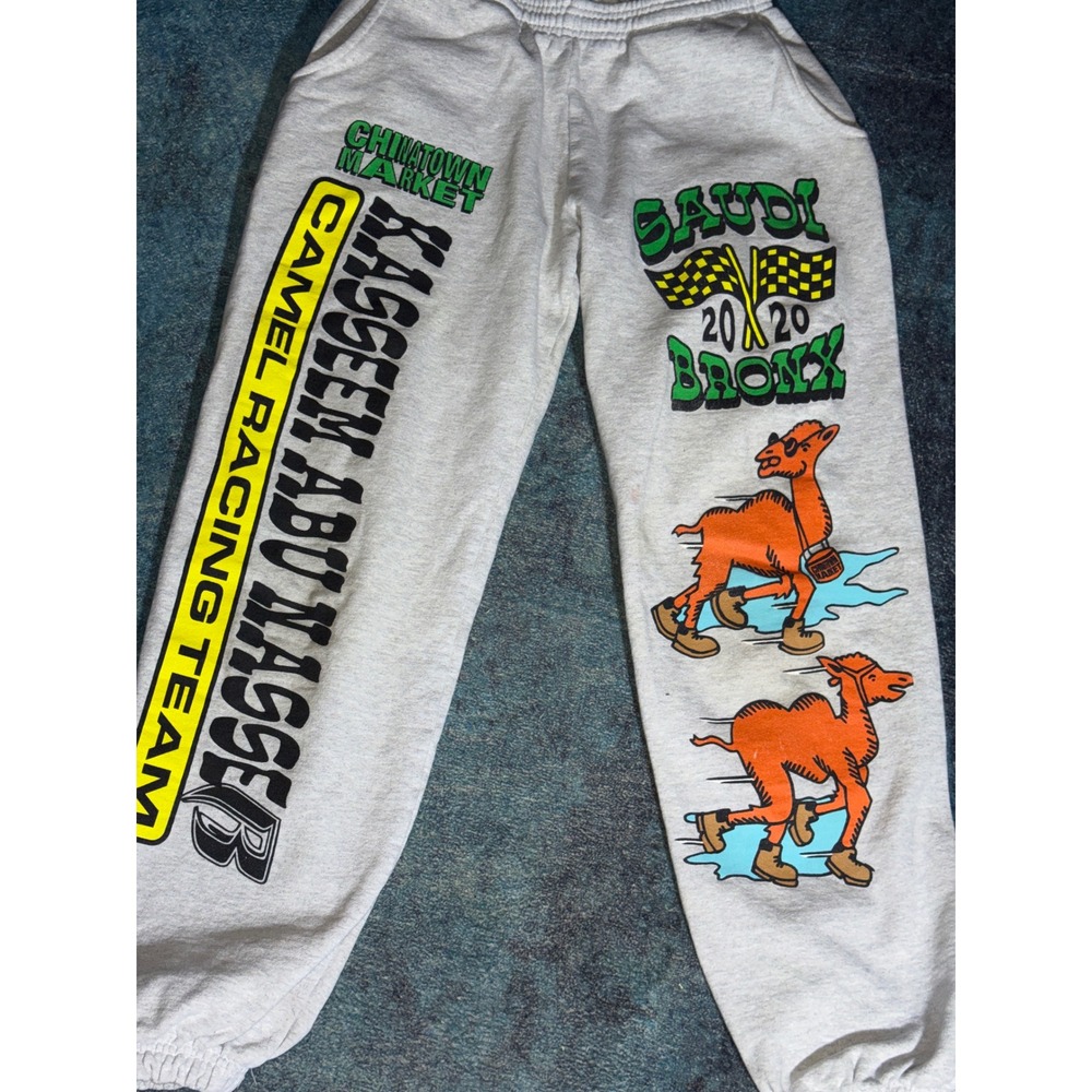 Chinatown Market Rare Kassem Abu Nasser Saudi Bronx Camel Racing Sweatpants Grey